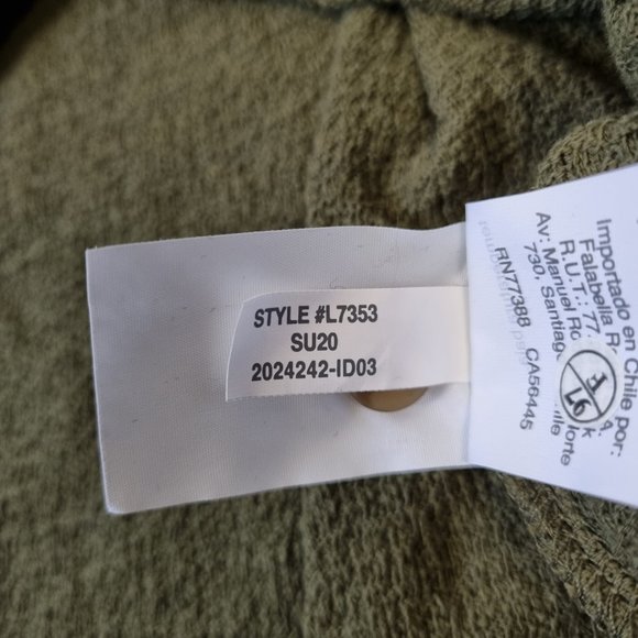 Madewell Tiered-Sleeve Blouse Miss Green Peasant Size 3X - Picture 11 of 14